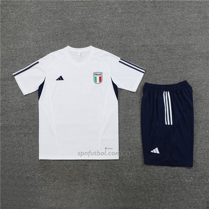 Chandal del Italia Manga Corta 2023-2024 Blanco - Pantalon Corto